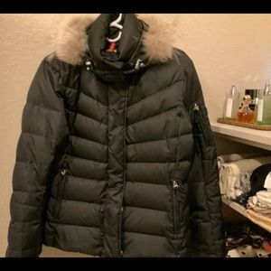 Bogner Down Filled Coat with Real Fur Collar